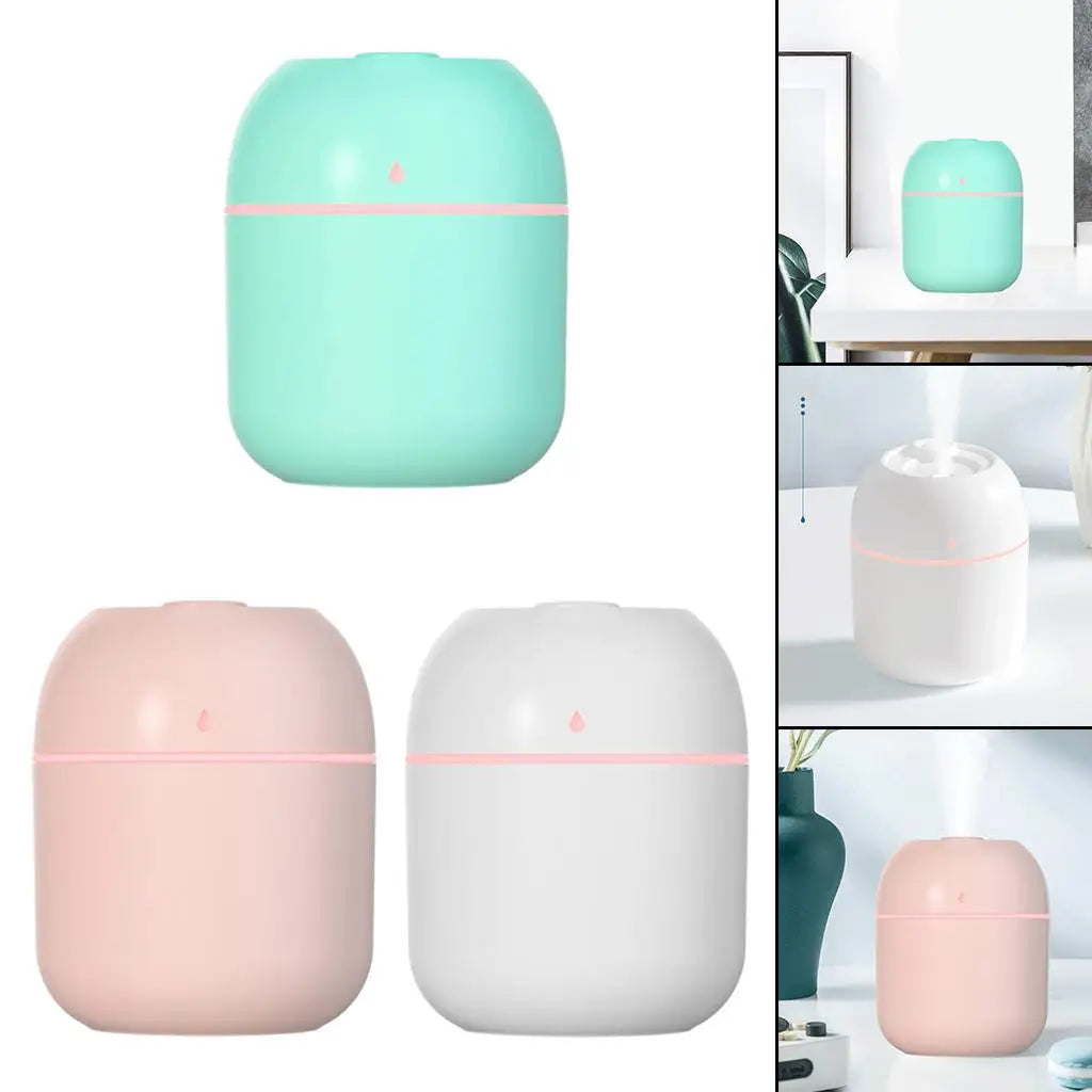 USB Ultrasonic Humidifier with LED Light – Cool Mist Aroma Diffuser with Auto Shut-Off