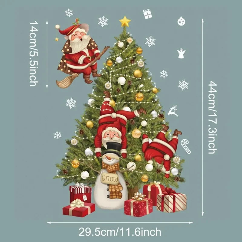 Christmas Wall &amp; Window Stickers – Holiday Décor Ornaments for Home &amp; New Year