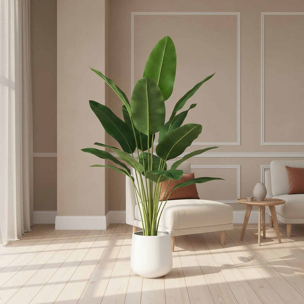 Artificial Tropical Palm &amp; Monstera Plant – Large Decorative Greenery
