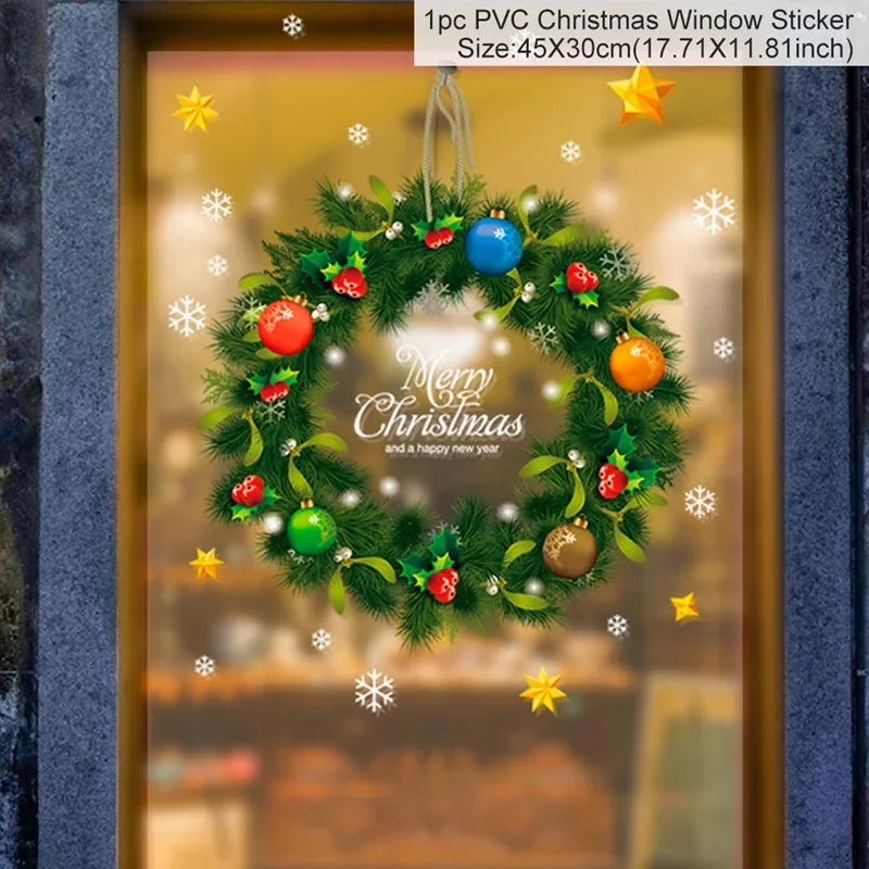 Christmas Wall &amp; Window Stickers – Holiday Décor Ornaments for Home &amp; New Year