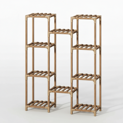 Tall Wooden Plant Stand – Multi-Tier Flower Shelf for Indoor &amp; Outdoor Décor
