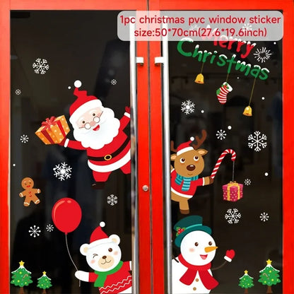 Christmas Wall &amp; Window Stickers – Holiday Décor Ornaments for Home &amp; New Year