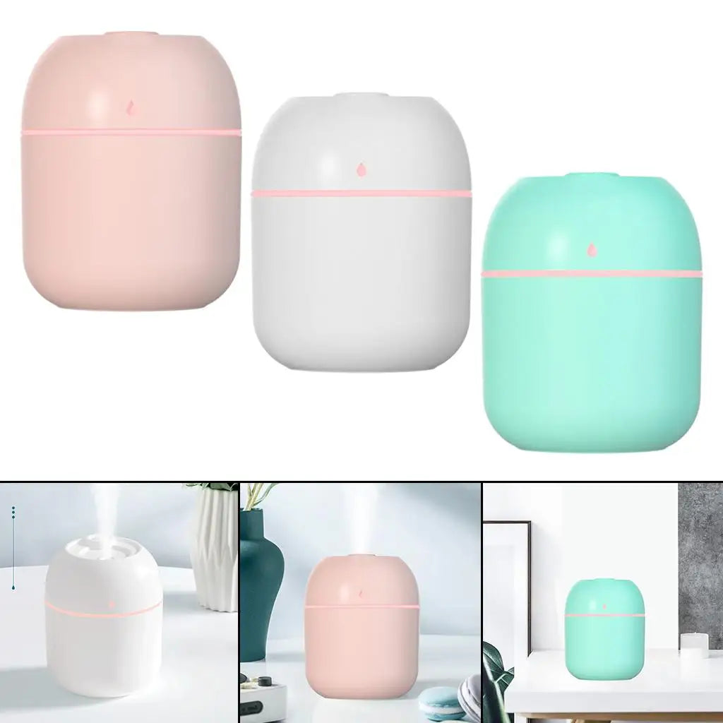 USB Ultrasonic Humidifier with LED Light – Cool Mist Aroma Diffuser with Auto Shut-Off