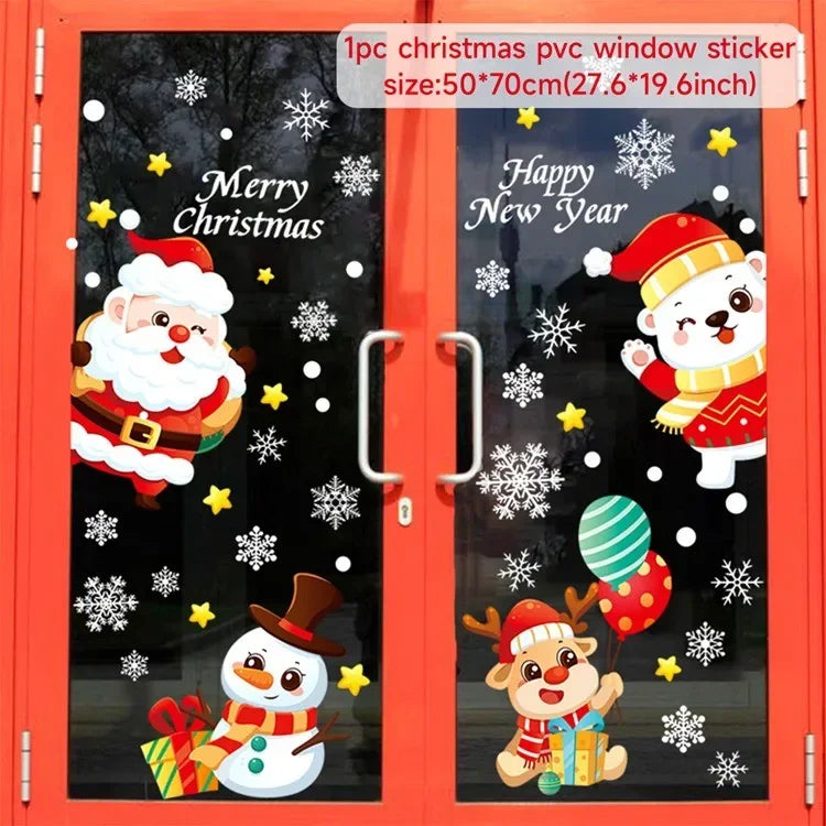 Christmas Wall &amp; Window Stickers – Holiday Décor Ornaments for Home &amp; New Year