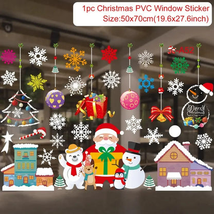 Christmas Wall &amp; Window Stickers – Holiday Décor Ornaments for Home &amp; New Year
