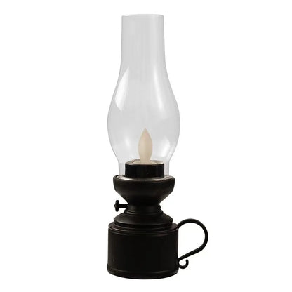 Vintage LED Lantern – Retro Hanging Oil Lamp Design, Battery Operated