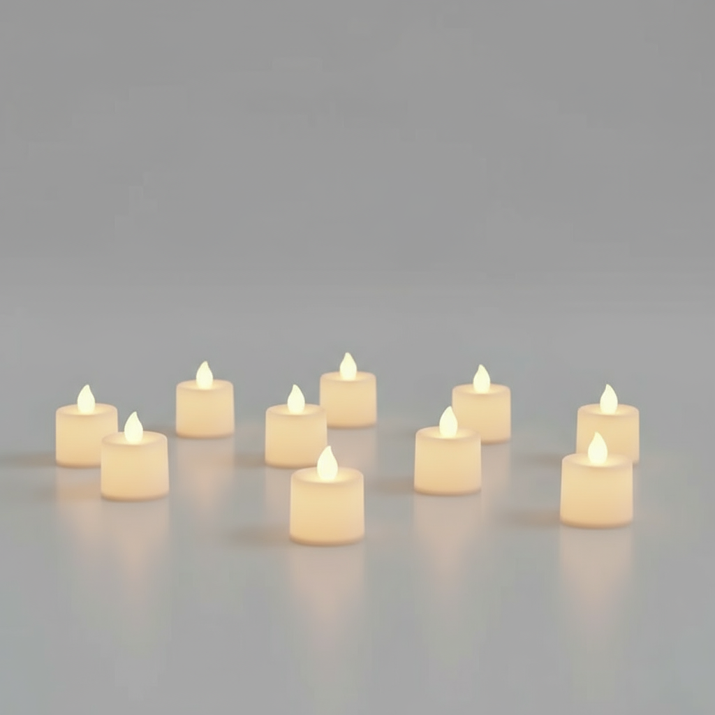 LED Flameless Tea Light Candles – Battery-Powered Decorative Set