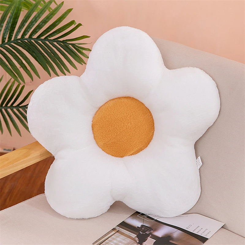 Five-Petal Flower Cushion - Throw Pillow