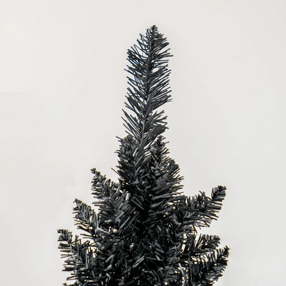8 ft Black Artificial Christmas Tree – Realistic Full Branches, Elegant Indoor Holiday Decoration