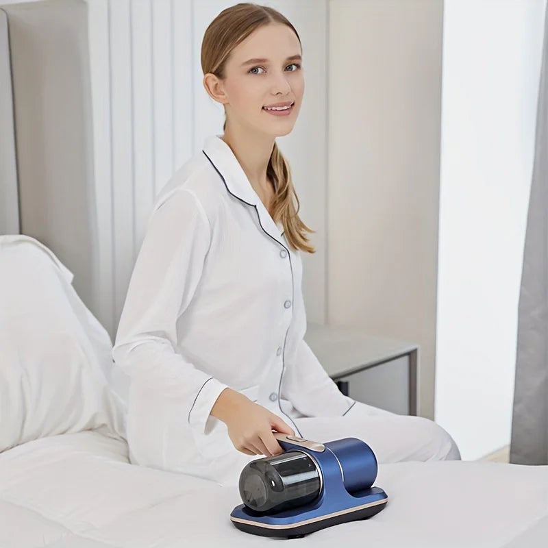 Wireless Handheld Vacuum Cleaner – Portable Bed &amp; Pet Hair Remover with Strong Suction Power