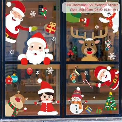 Christmas Wall &amp; Window Stickers – Holiday Décor Ornaments for Home &amp; New Year
