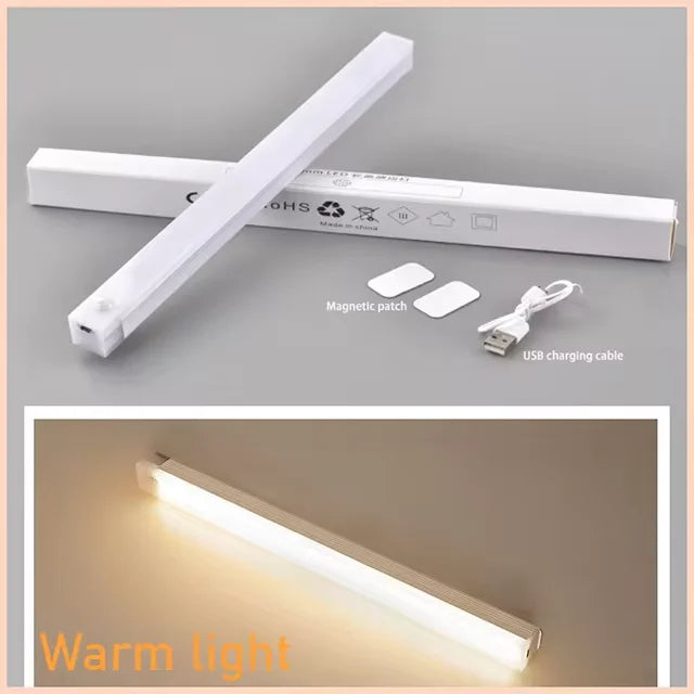 USB Rechargeable Motion Sensor LED Bar Light – Portable Cabinet, Closet &amp; Bedside Lamp
