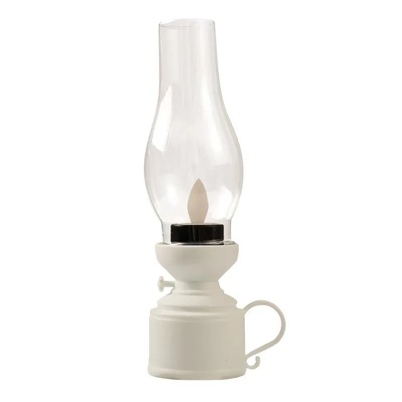 Vintage LED Lantern – Retro Hanging Oil Lamp Design, Battery Operated