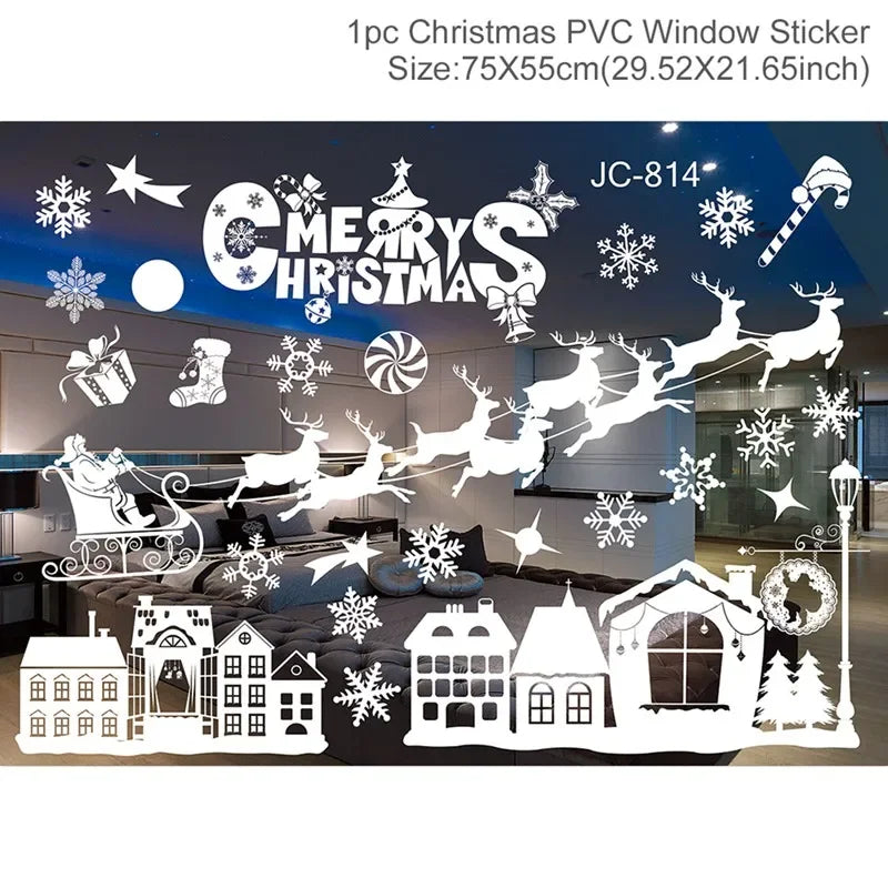 Christmas Wall &amp; Window Stickers – Holiday Décor Ornaments for Home &amp; New Year