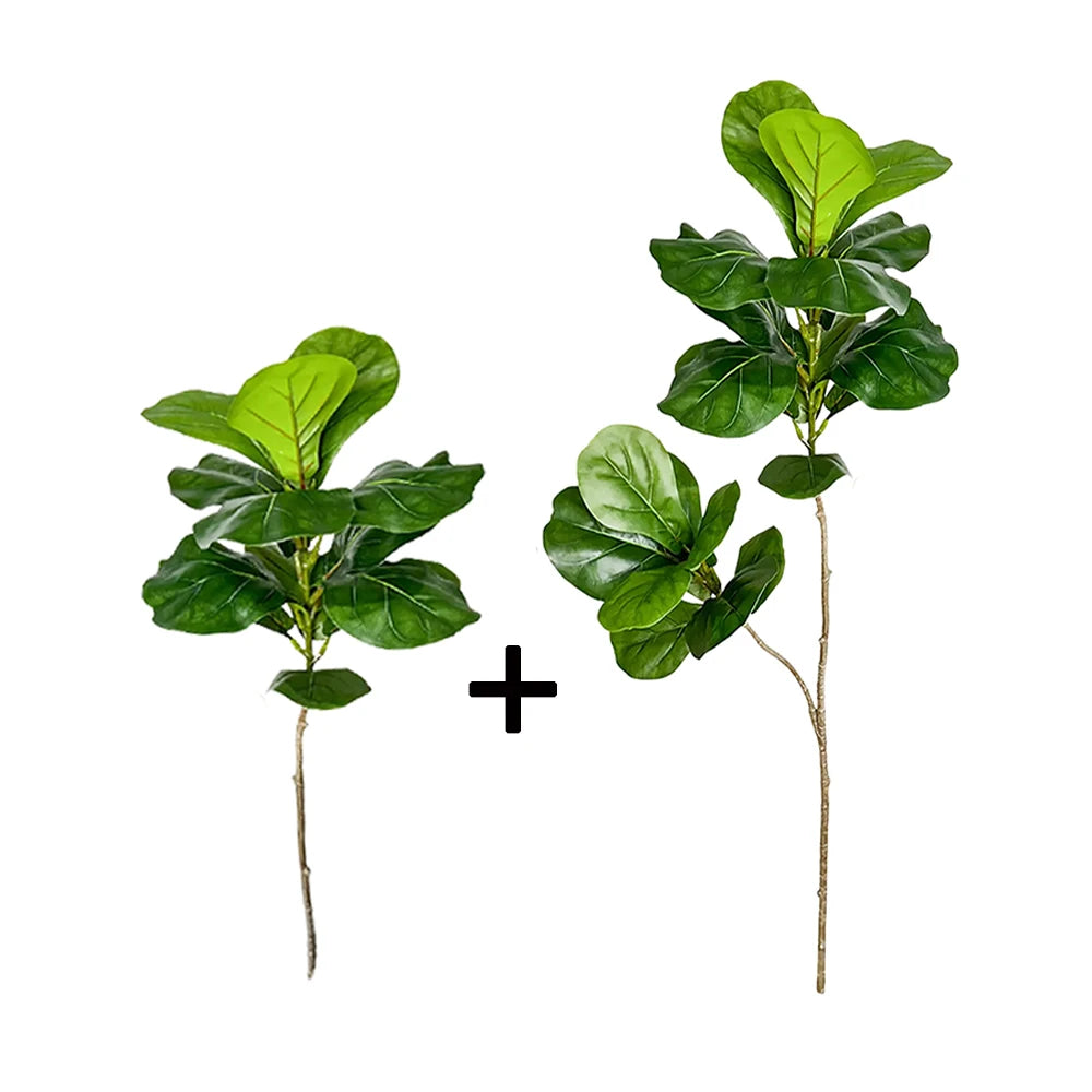Large Artificial Ficus Tree – Decorative Rubber Plant with Fiddle Leaves