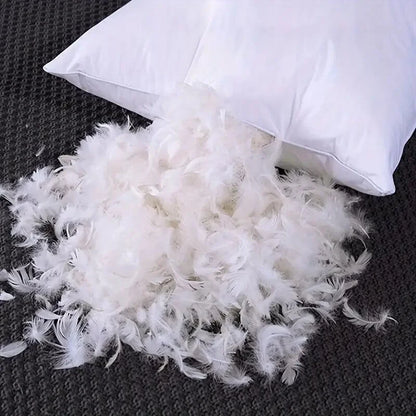 Natural Goose Feather &amp; Down Throw Pillows – Plush Cushion Inserts