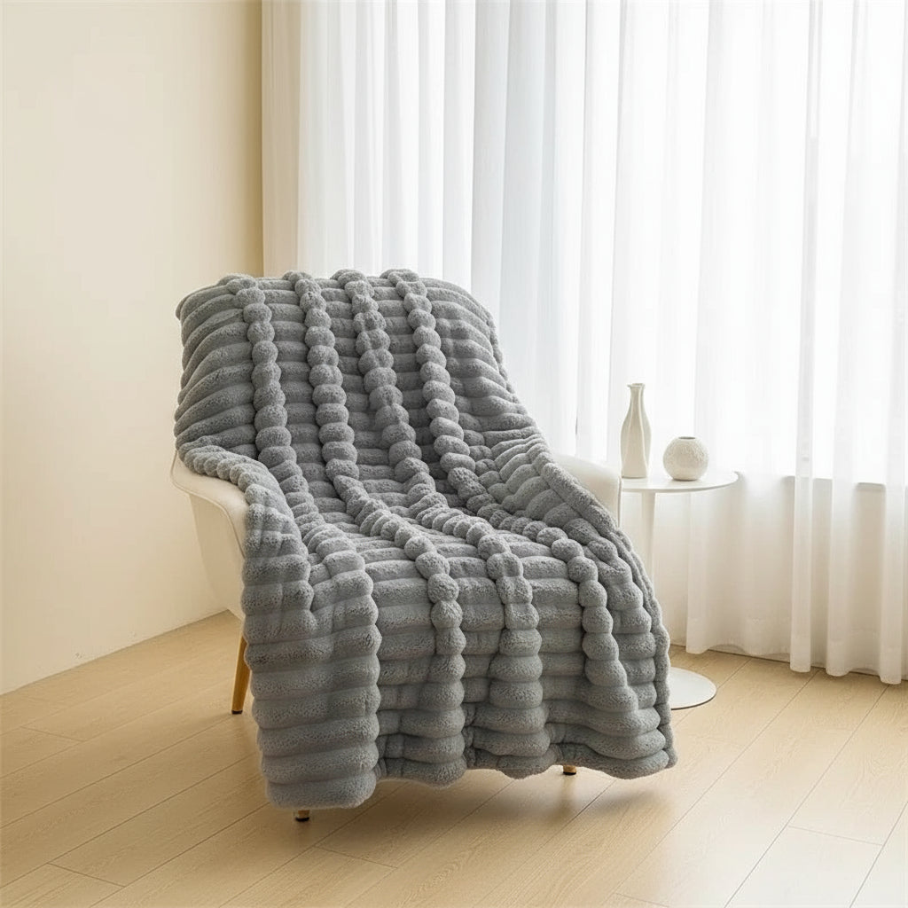 Imitation Rabbit Velvet Blanket – Soft Throw with Optional Pillowcase