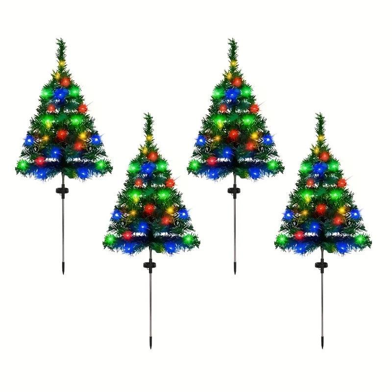 Outdoor Solar Christmas Tree Lights – Waterproof LED Garden Lamps for Lawn, Patio &amp; Holiday Décor