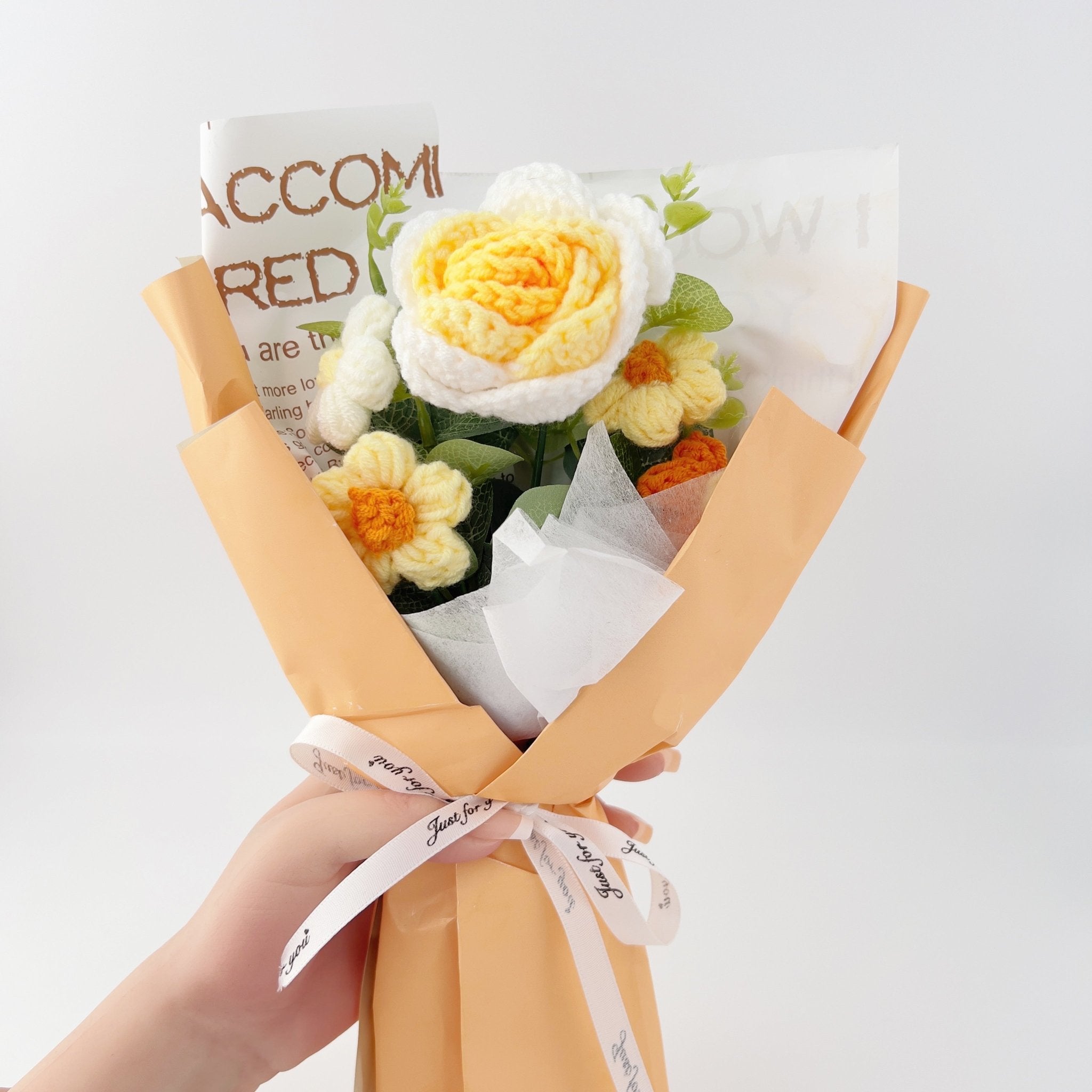 Rose Crochet Bouquet Romantic Gift for Girlfriend