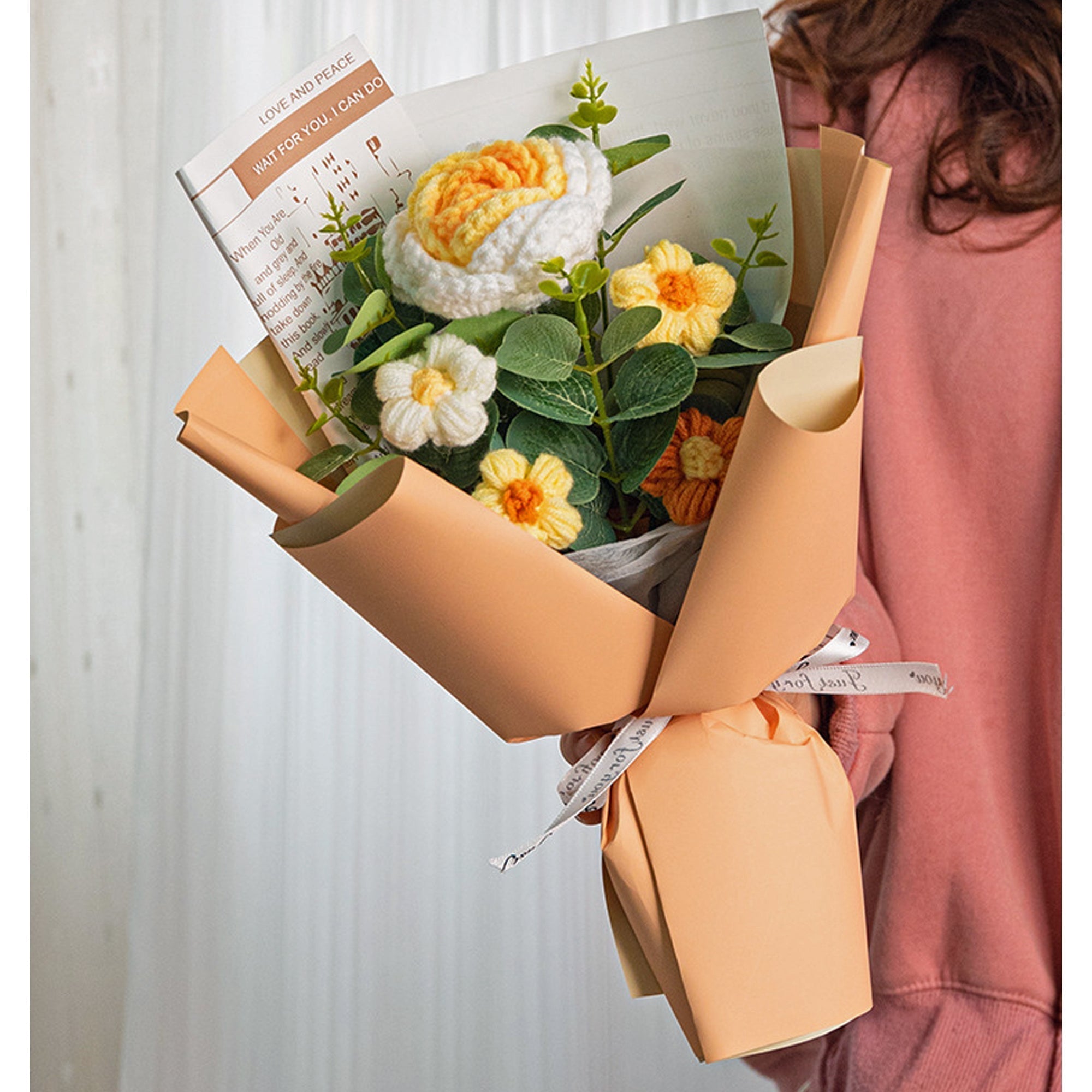 Rose Crochet Bouquet Romantic Gift for Girlfriend